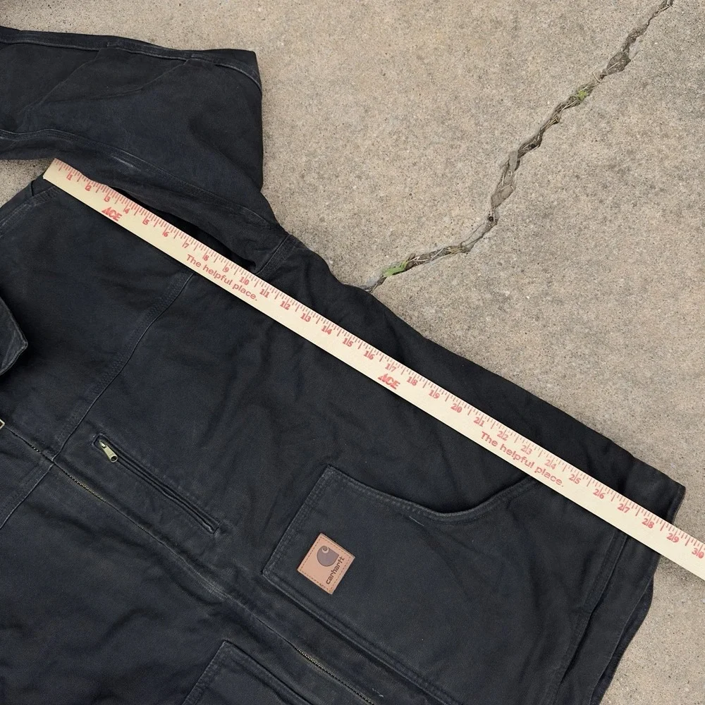 VTG‎ Carhartt Sandstone Ridge Jacket Men's Large C61 BLK Chore Coat Sherpa Lined
